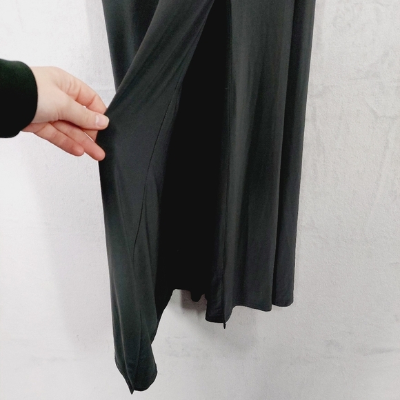 Lauren by Ralph Lauren Green and Silver Long Sleeve Grown Maxi Dress P5369 - Picture 4 of 10